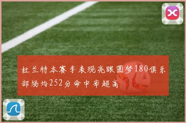 杜兰特本赛季表现亮眼圆梦180俱乐部场均252分命中率超高